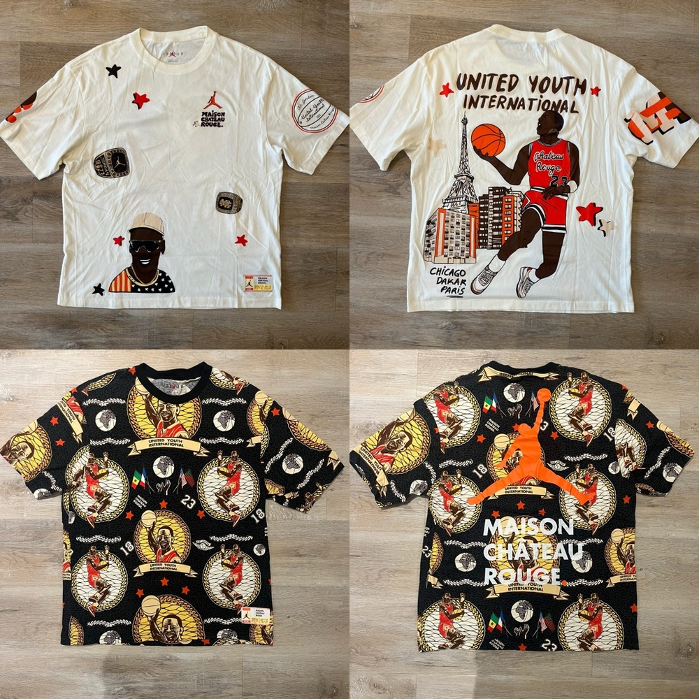 Lot of 2 Jordan x Maison Château Rouge T-Shirts